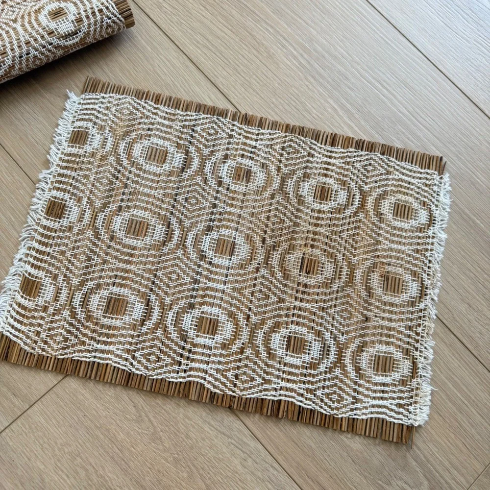 Vintage Tropical Weavers Barbados Hand Woven Placemats Set of 8 Roslyn Designs